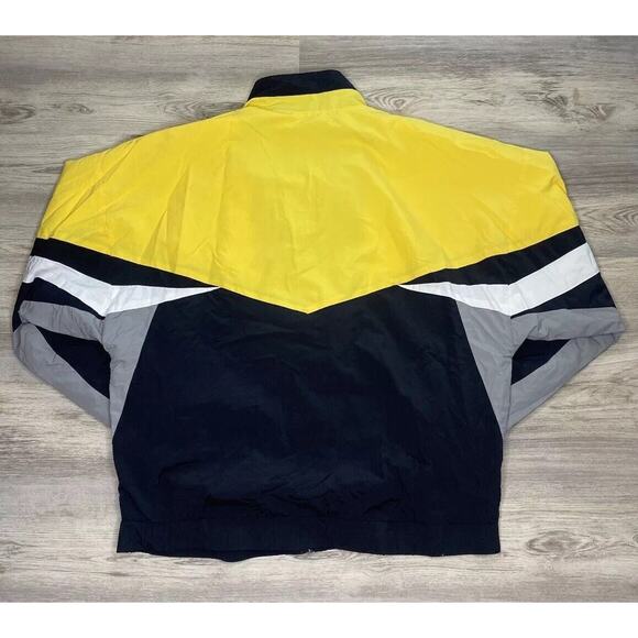 Pacsun Los Angeles Windbreaker Jacket XL Mens Full Zip Lightweight Black Yellow - Picture 2 of 6